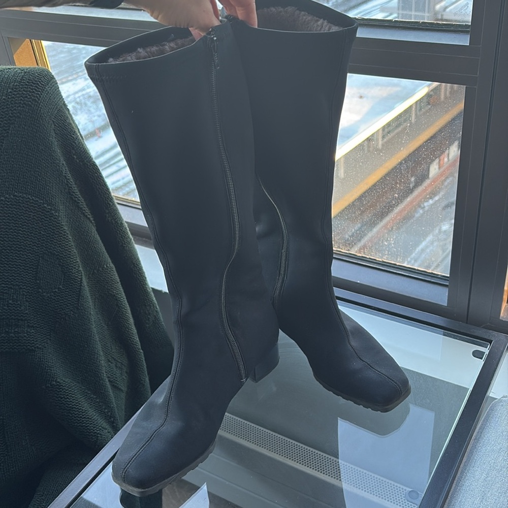 Högl Gore-Tex Fur Black under the Knee-High Boots - Size 4.5 UK